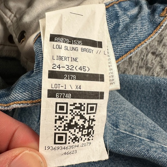 AGOLDE Jeans Womens 24 Low Slung Baggy in Libertine Wide Leg Light Blue Denim - Picture 15 of 16